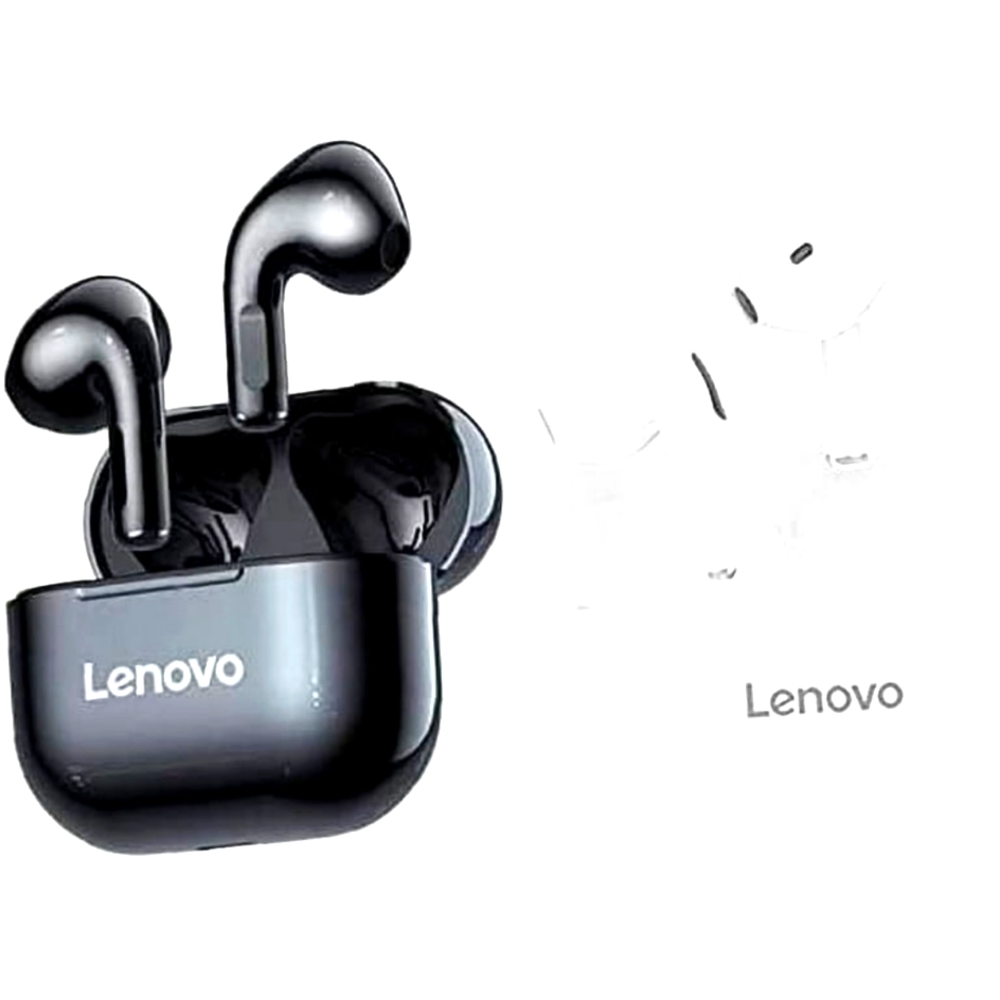 Wireless Earbuds~LenovoLP40 Black Think Plus Live Ear Pods